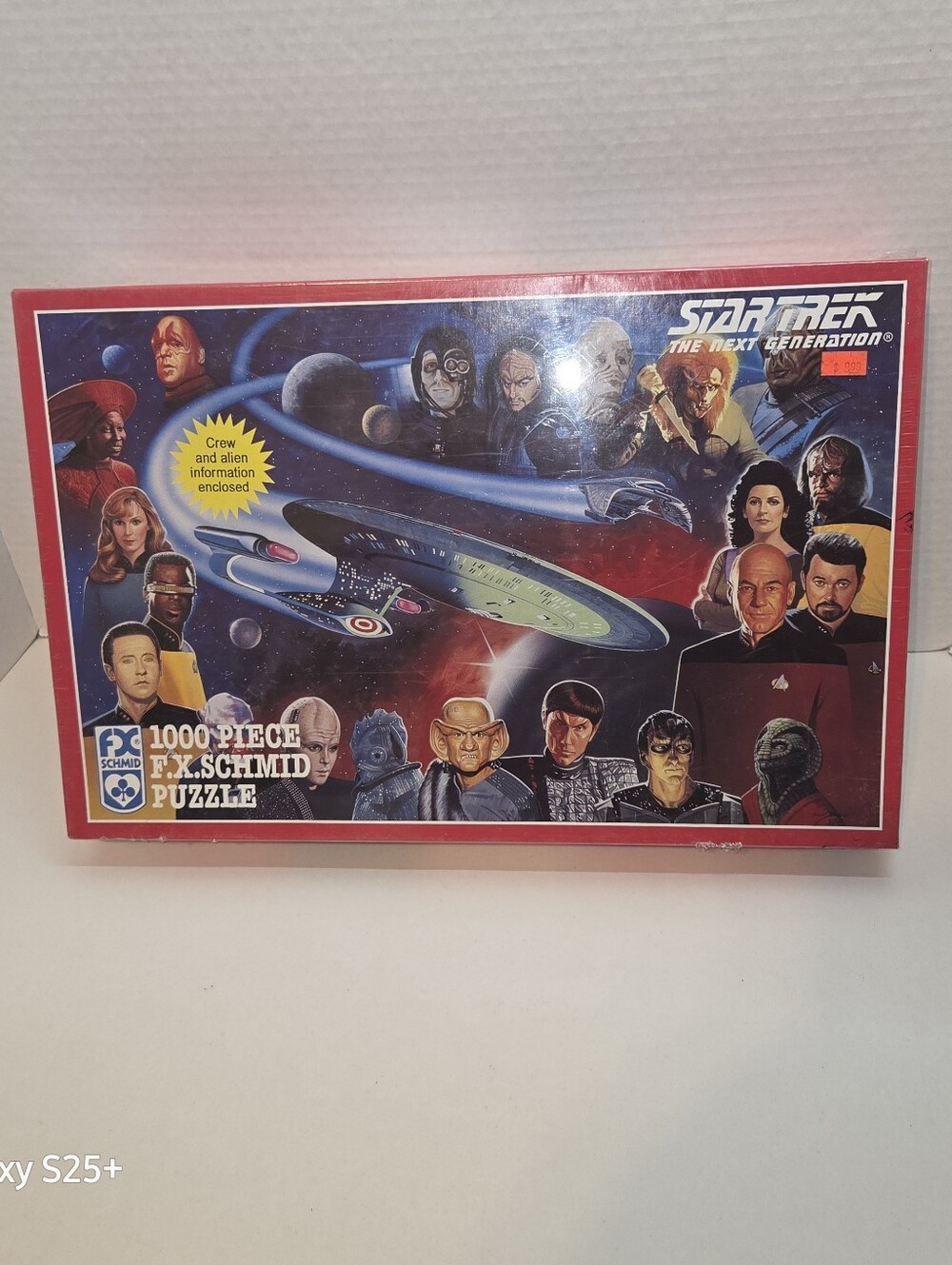 Star Trek 1000 Piece F.X. Schmid Puzzle 1993 Sealed Box with Crew and Alien Rare